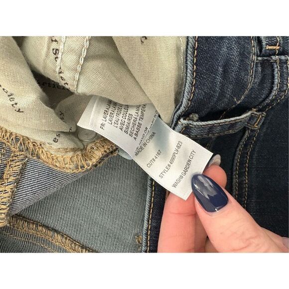 Articles Of Society Britney Skinny Fit Jeans In Garden City Blue Size 27 - Picture 5 of 6